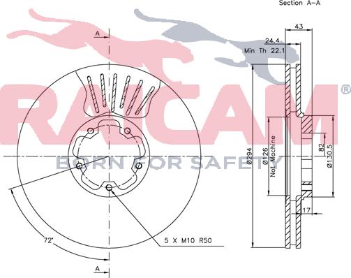 Raicam RD00254 - Bremžu diski www.autospares.lv