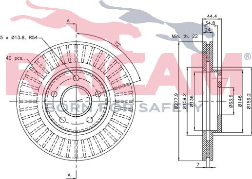 Raicam RD00264 - Bremžu diski www.autospares.lv