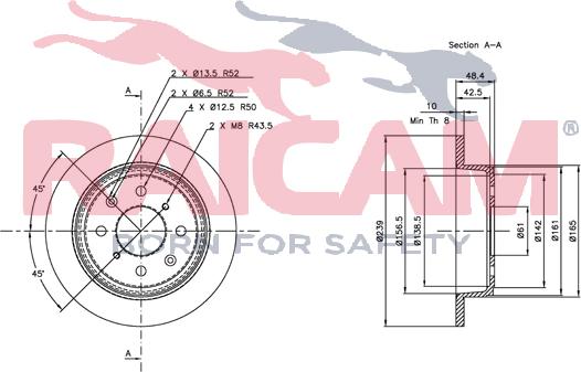 Raicam RD00284 - Bremžu diski www.autospares.lv