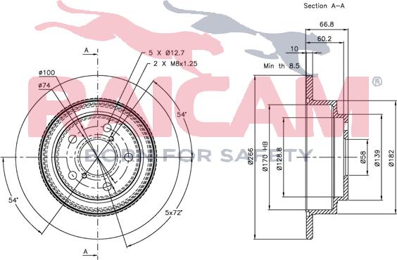 Raicam RD00753 - Bremžu diski www.autospares.lv