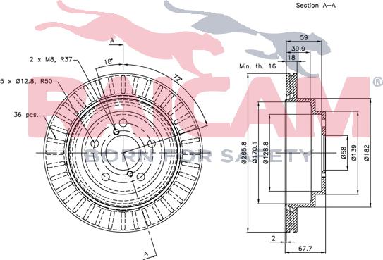 Raicam RD00757 - Bremžu diski www.autospares.lv