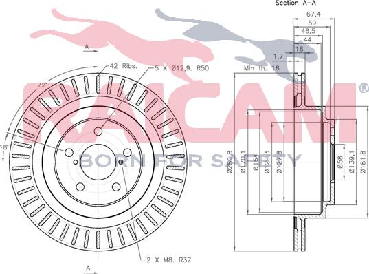 Raicam RD00760 - Bremžu diski www.autospares.lv