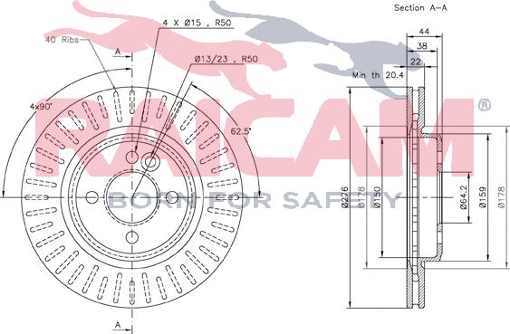 Raicam RD00718 - Bremžu diski www.autospares.lv