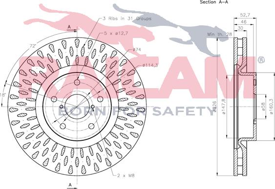 Raicam RD01453 - Bremžu diski www.autospares.lv