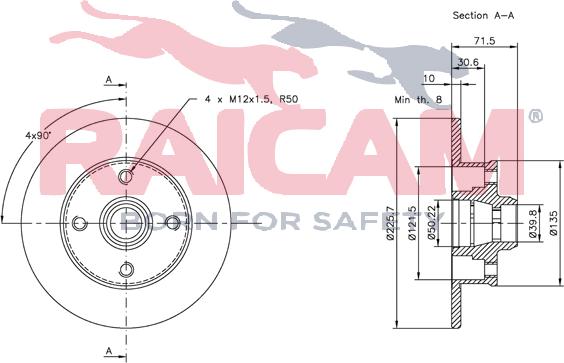 Raicam RD01059 - Bremžu diski autospares.lv