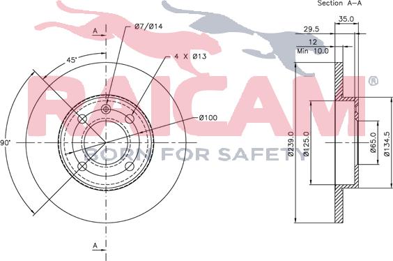 Raicam RD01057 - Bremžu diski www.autospares.lv