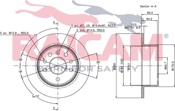 Raicam RD01061 - Bremžu diski www.autospares.lv