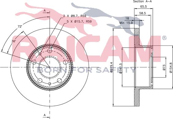 Raicam RD01067 - Bremžu diski www.autospares.lv