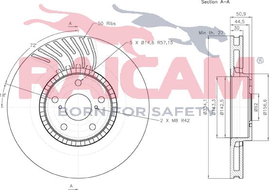 Raicam RD01084 - Bremžu diski www.autospares.lv