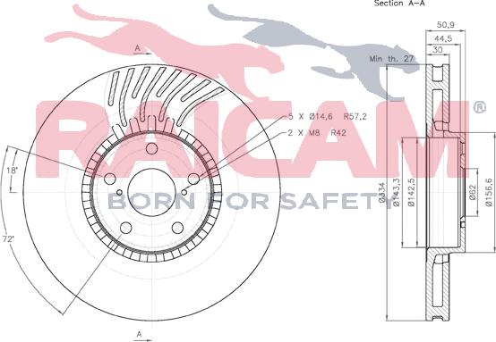 Raicam RD01085 - Bremžu diski www.autospares.lv