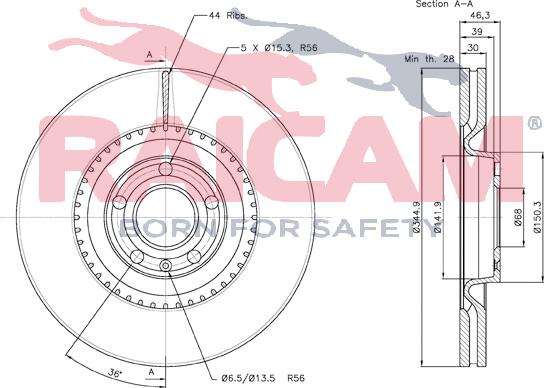 Raicam RD01118 - Тормозной диск www.autospares.lv