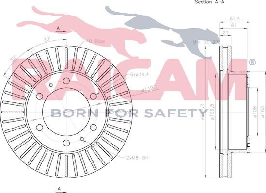 Raicam RD01182 - Bremžu diski www.autospares.lv