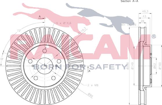 Raicam RD01187 - Тормозной диск www.autospares.lv