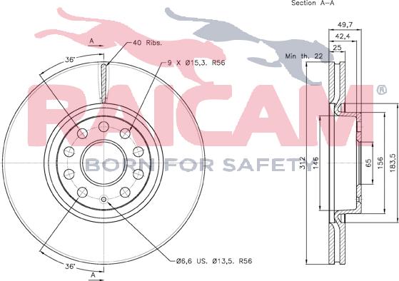 Raicam RD01121 - Тормозной диск www.autospares.lv