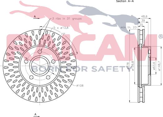 Raicam RD01332 - Bremžu diski www.autospares.lv