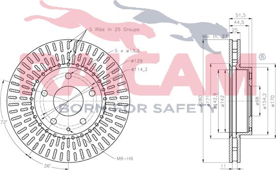 Raicam RD01328 - Bremžu diski www.autospares.lv