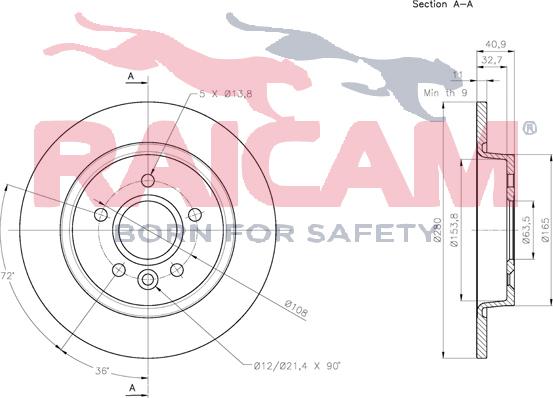 Raicam RD01258 - Bremžu diski www.autospares.lv