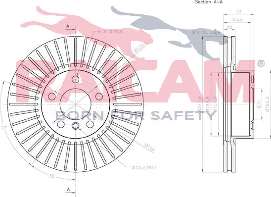 Raicam RD01202 - Bremžu diski www.autospares.lv