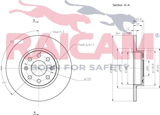 Raicam RD01213 - Bremžu diski www.autospares.lv