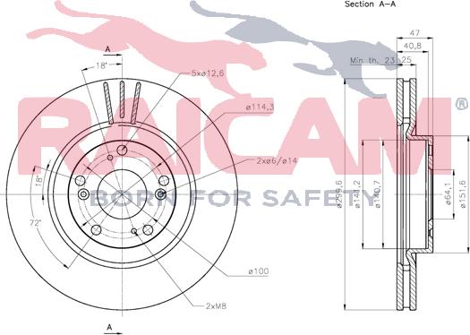 Raicam RD01217 - Bremžu diski www.autospares.lv