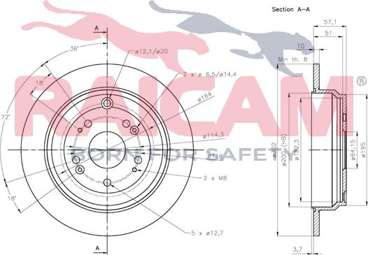 Raicam RD01289 - Bremžu diski www.autospares.lv