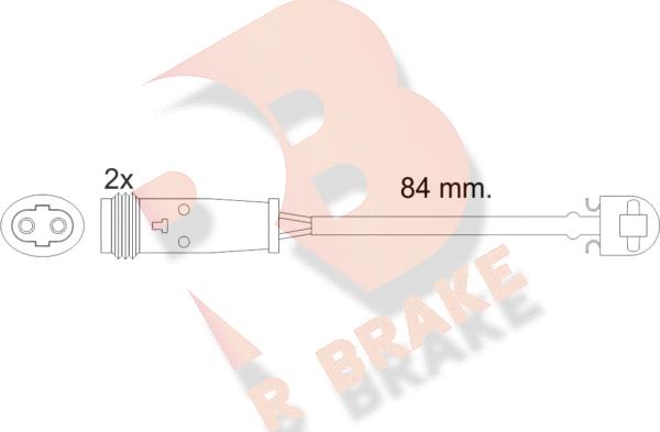 R Brake 610484RB - Warning Contact, brake pad wear www.autospares.lv