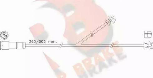 R Brake 610429RB - Indikators, Bremžu uzliku nodilums www.autospares.lv