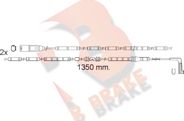 R Brake 610551RB - Indikators, Bremžu uzliku nodilums www.autospares.lv