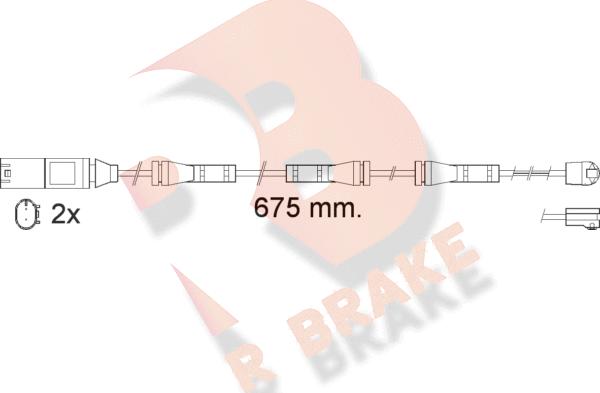 R Brake 610561RB - Indikators, Bremžu uzliku nodilums autospares.lv