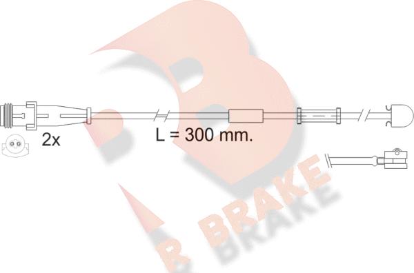 R Brake 610504RB - Indikators, Bremžu uzliku nodilums autospares.lv