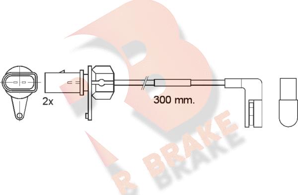 R Brake 610507RB - Indikators, Bremžu uzliku nodilums www.autospares.lv