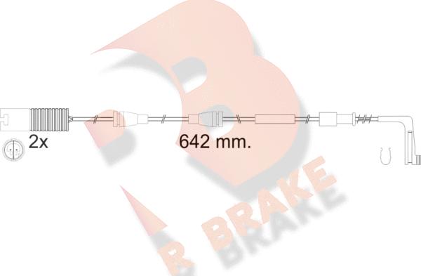 R Brake 610538RB - Warning Contact, brake pad wear www.autospares.lv