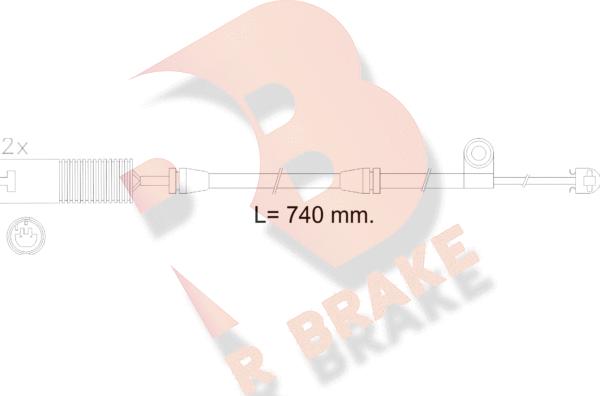 R Brake 610603RB - Indikators, Bremžu uzliku nodilums autospares.lv