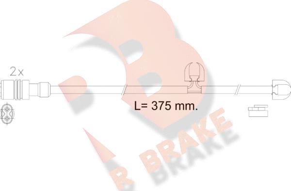 R Brake 610615RB - Сигнализатор, износ тормозных колодок www.autospares.lv