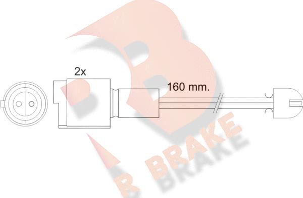 R Brake 610090RB - Indikators, Bremžu uzliku nodilums autospares.lv