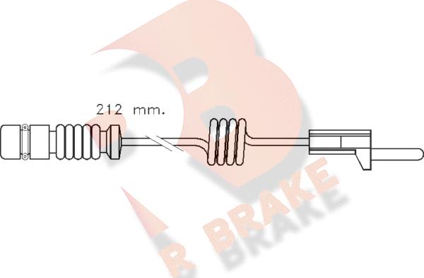 R Brake 610259RB - Warning Contact, brake pad wear www.autospares.lv