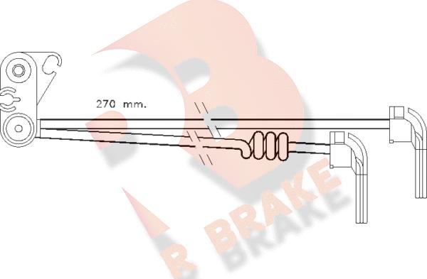 R Brake 610280RB - Indikators, Bremžu uzliku nodilums www.autospares.lv