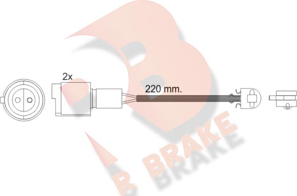 R Brake 610239RB - Indikators, Bremžu uzliku nodilums autospares.lv