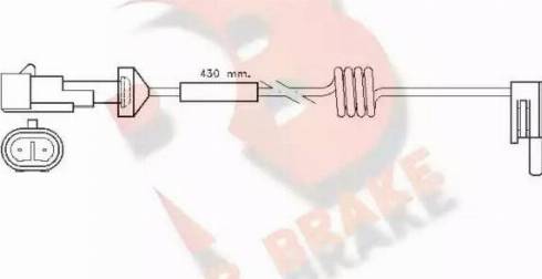 R Brake 610235RB - Indikators, Bremžu uzliku nodilums autospares.lv