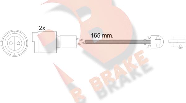 R Brake 610238RB - Indikators, Bremžu uzliku nodilums autospares.lv