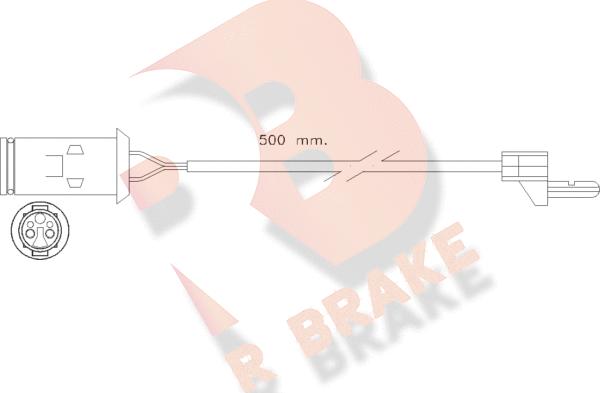 R Brake 610222RB - Indikators, Bremžu uzliku nodilums autospares.lv