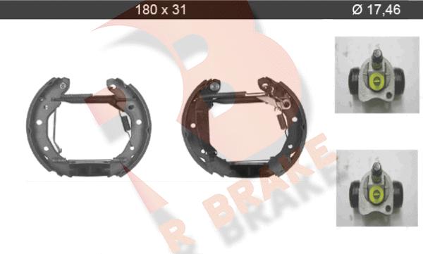 R Brake 79RBKT0091 - Bremžu loku komplekts www.autospares.lv