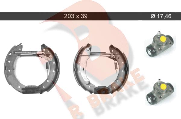 R Brake 79RBKT0068 - Brake Shoe Set www.autospares.lv