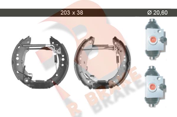 R Brake 79RBKT0006 - Brake Shoe Set www.autospares.lv