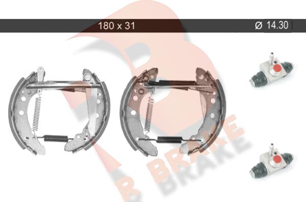 R Brake 79RBKT0001 - Brake Shoe Set www.autospares.lv