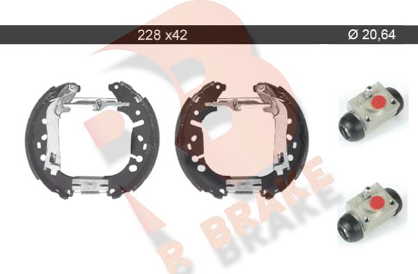 R Brake 79RBKT0017 - Brake Shoe Set www.autospares.lv