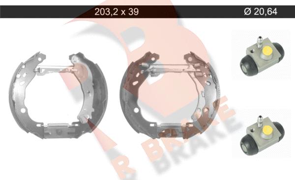 R Brake 79RBKT0116 - Brake Shoe Set www.autospares.lv