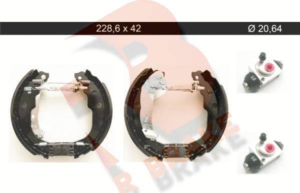 R Brake 79RBKT0111 - Brake Shoe Set www.autospares.lv