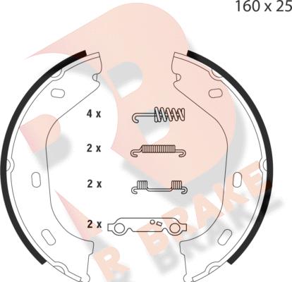 R Brake 79RBPB4005 - Bremžu loku kompl., Stāvbremze autospares.lv