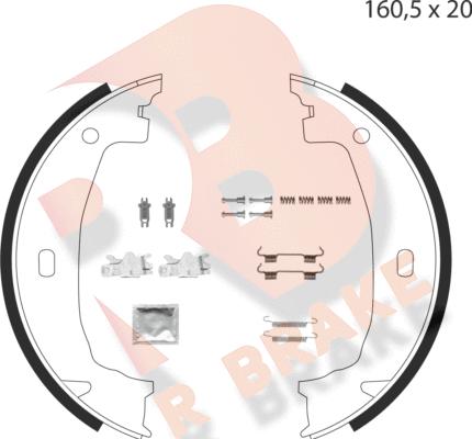 R Brake 79RBPB4001 - Bremžu loku kompl., Stāvbremze autospares.lv